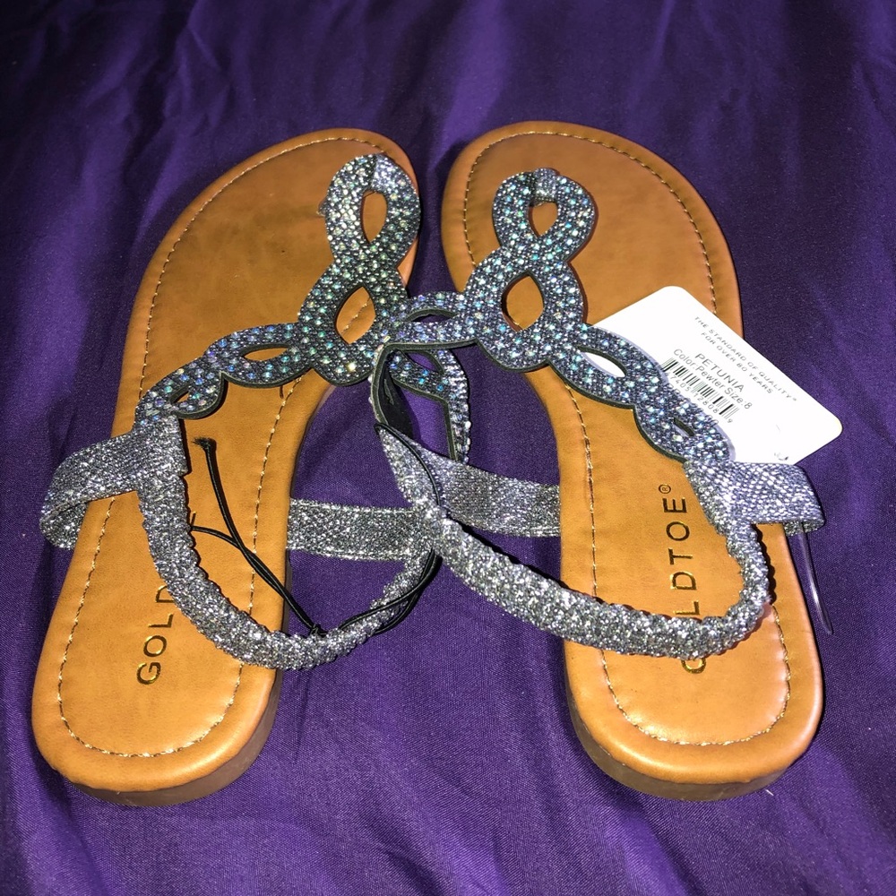 Gold toe sandals